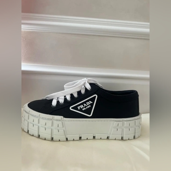 Prada Black and White Sneakers - Picture 1 of 4